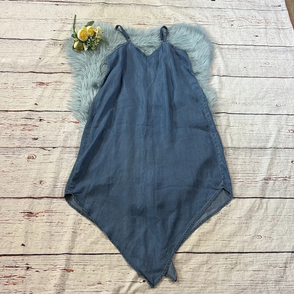 Knox Rose Embroidered Chambray Denim Dress sz S - Picture 7 of 7